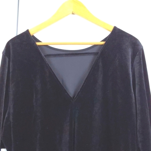 Cara Santana X Nine West Black Velvet Whimsigoth Neutral Dress Winter Sexy Sz.XL - Picture 8 of 12